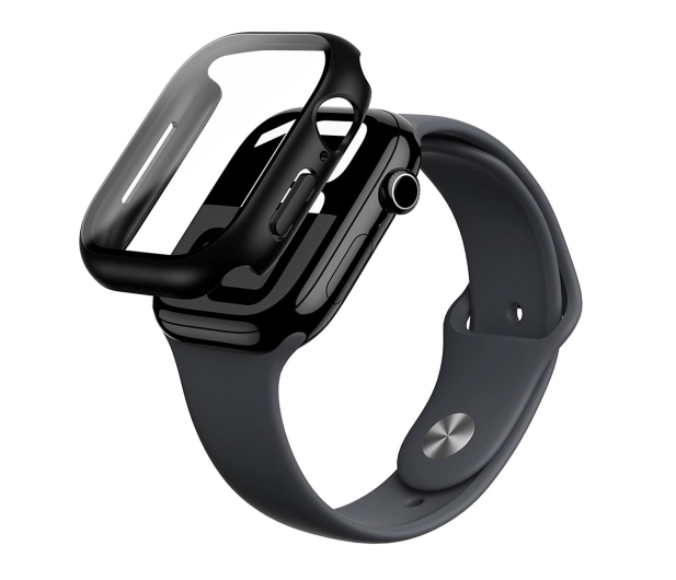AmazingThing Etui ze szkłem hartowanym Radix Glass Apple Watch 46mm czarn - 1483765 - zdjęcie